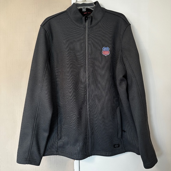 Ogio Union Pacific Men’s XL Gray Ribbed Knit Jacket